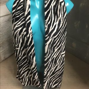 NWOT! Faux fur zebra scarf
